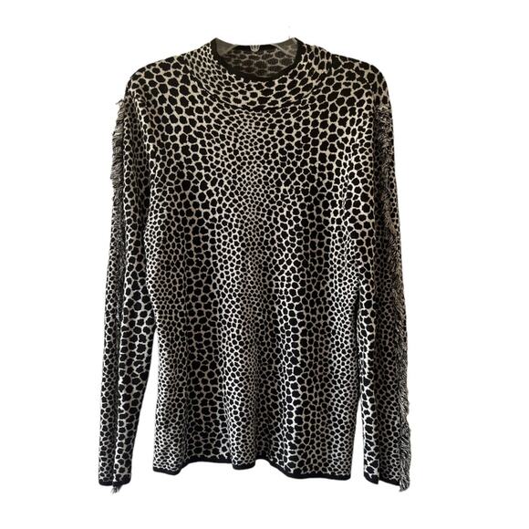 INC International Concepts Fringe-Trim Jaquard Sweater - Picture 2 of 6